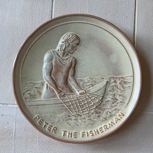 Frankoma Youth for Christ Plate Teen-Agers of the Bible Peter the Fisherman 1977